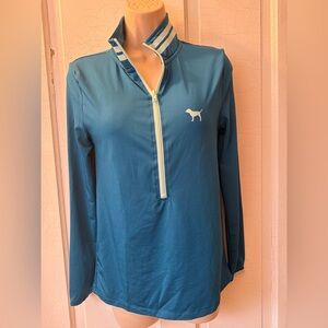 PINK Victoria’s Secret teal green long sleeved top S